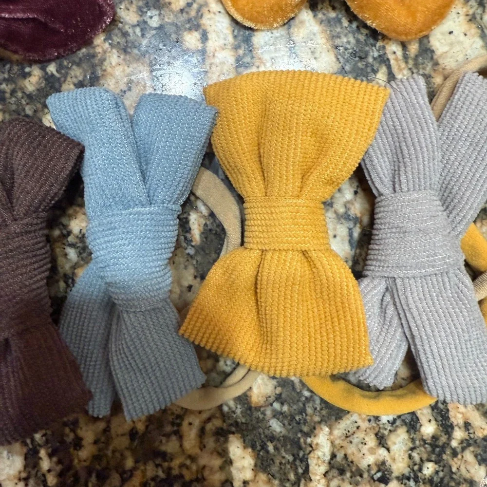 Baby Headbands Bows Set 6pcs Newborn Infant Hair Accessories Elastic‎ Soft Nylon